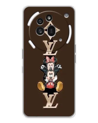 Чехол для Nothing Phone (3a) Pro с картинкой «LV и Микки Маус»