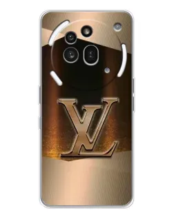 Чехол для Nothing Phone (3a) Pro с картинкой «LV — золотое сияние»