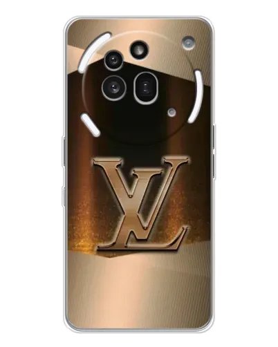 Чехол для Nothing Phone (3a) Pro с картинкой «LV — золотое сияние»