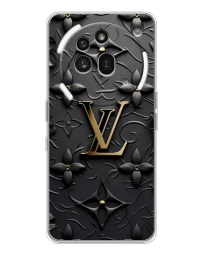 Чехол для Nothing Phone (3a) Pro с картинкой «Кожаная текстура LV»