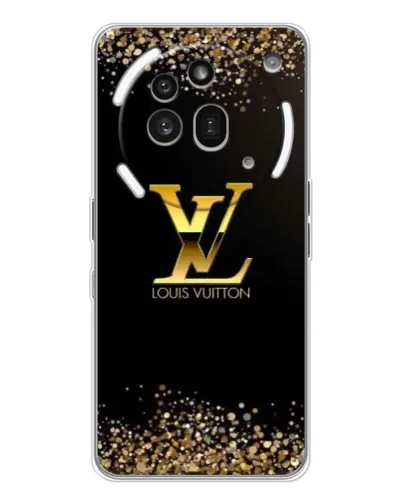 Чехол для Nothing Phone (3a) Pro с картинкой «LV — золотые искры»