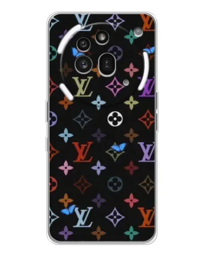 Чехол для Nothing Phone (3a) Pro с картинкой «Цветная монограмма LV»