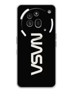 Чехол для Nothing Phone (3a) Pro с картинкой «NASA — вертикальный логотип»
