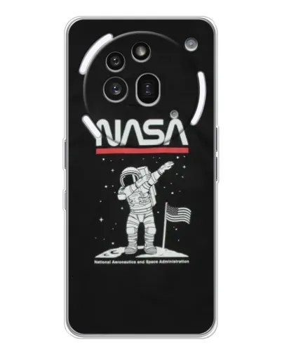 Чехол для Nothing Phone (3a) Pro с картинкой «NASA — шагаем по Луне» Чехол для Nothing Phone (3a) Pro с картинкой «NASA — шагаем по Луне»