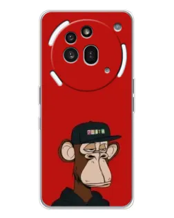 Чохол для Nothing Phone (3a) Pro з картинкою «Bored Ape — червоний фон» Чохол для Nothing Phone (3a) Pro з картинкою «Bored Ape — червоний фон»