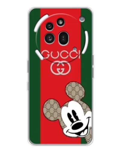 Чехол для Nothing Phone (3a) Pro с картинкой «Gucci — полосы и Микки» Чехол для Nothing Phone (3a) Pro с картинкой «Gucci — полосы и Микки»