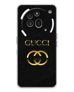 Чехол для Nothing Phone (3a) Pro с картинкой «Золотой логотип Gucci»