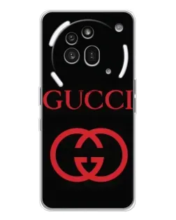 Чехол для Nothing Phone (3a) Pro с картинкой «Gucci — красный логотип»