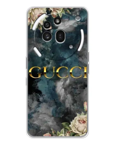 Чехол для Nothing Phone (3a) Pro с картинкой «Абстрактные цветы Gucci» Чехол для Nothing Phone (3a) Pro с картинкой «Абстрактные цветы Gucci»