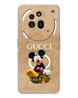 Чехол для Nothing Phone (3a) Pro с картинкой «Микки Маус Gucci — крафт»