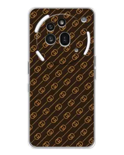Чехол для Nothing Phone (3a) Pro с картинкой «Gucci — золотые диагонали»