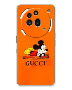 Чехол для Nothing Phone (3a) Pro с картинкой «Микки Маус Gucci — оранж»