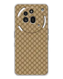 Чехол для Nothing Phone (3a) Pro с картинкой «Gucci — классический беж»