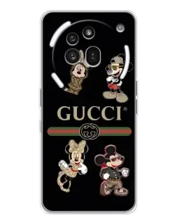 Чехол для Nothing Phone (3a) Pro с картинкой «Gucci — герои Disney и монограмма»