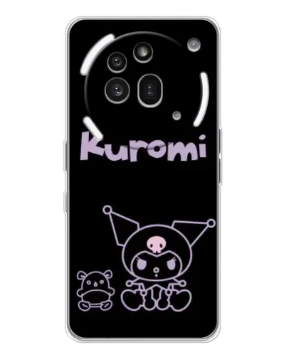 Чехол для Nothing Phone (3a) Pro с картинкой «Kuromi — черный минимализм»