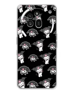 Чехол для Nothing Phone (3a) Pro с картинкой «Черный паттерн Kuromi» Чехол для Nothing Phone (3a) Pro с картинкой «Черный паттерн Kuromi»