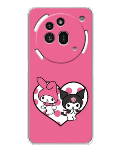 Чехол для Nothing Phone (3a) Pro с картинкой «Kuromi и My Melody»