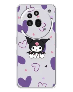 Чехол для Nothing Phone (3a) Pro с картинкой «Kuromi и лавандовые сердца» Чехол для Nothing Phone (3a) Pro с картинкой «Kuromi и лавандовые сердца»