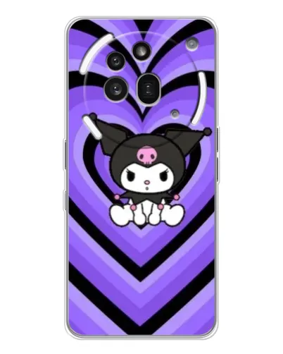 Чехол для Nothing Phone (3a) Pro с картинкой «Kuromi и фиолетовые сердца»
