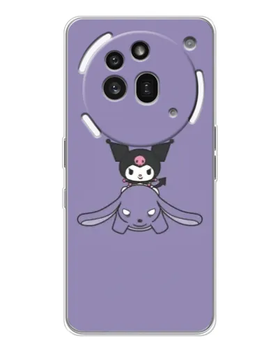Чехол для Nothing Phone (3a) Pro с картинкой «Kuromi на лиловом фоне»