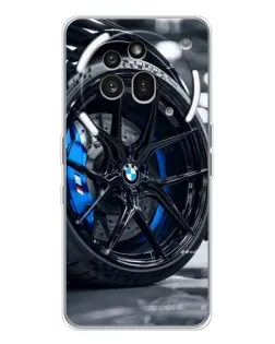 Чехол для Nothing Phone (3a) Pro с картинкой «Колесо BMW вблизи»