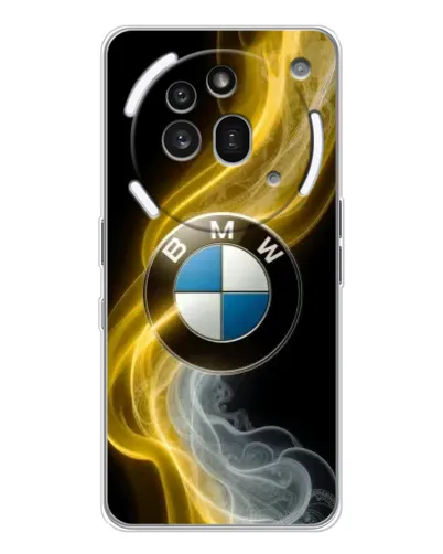 Чехол для Nothing Phone (3a) Pro с картинкой «Золотистый дым BMW»