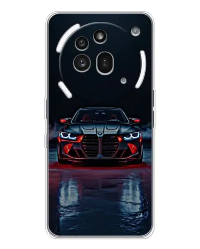 Чехол для Nothing Phone (3a) Pro с картинкой «BMW на мокрой дороге»