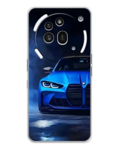 Чехол для Nothing Phone (3a) Pro с картинкой «Голубая BMW M4»