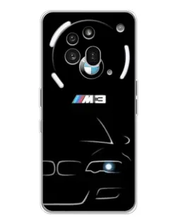 Чехол для Nothing Phone (3a) Pro с картинкой «Минималистичный принт BMW M3»