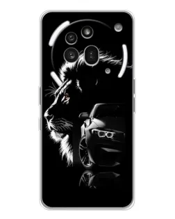 Чехол для Nothing Phone (3a) Pro с картинкой «BMW и лев»