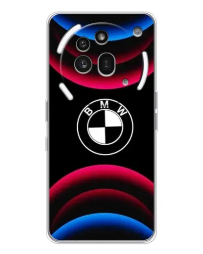 Чехол для Nothing Phone (3a) Pro с картинкой «Логотип BMW и неоновые дуги»