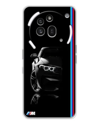 Чехол для Nothing Phone (3a) Pro с картинкой «Силуэт BMW в темноте»