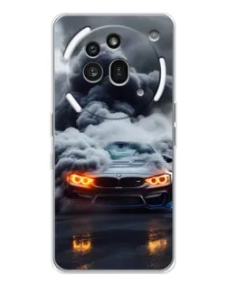 Чехол для Nothing Phone (3a) Pro с картинкой «BMW в дыму»