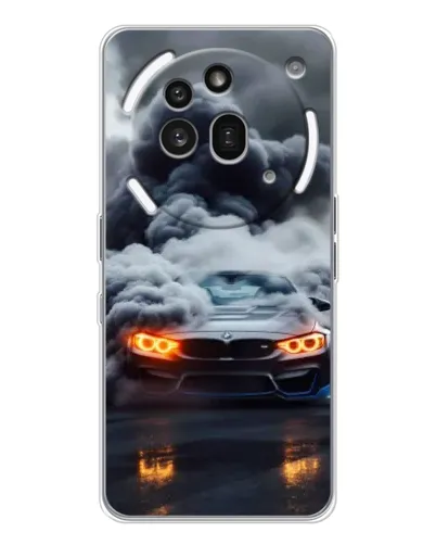 Чехол для Nothing Phone (3a) Pro с картинкой «BMW в дыму»