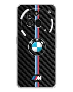 Чехол для Nothing Phone (3a) Pro с картинкой «Эмблема BMW и карбон»