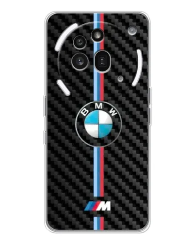 Чехол для Nothing Phone (3a) Pro с картинкой «Эмблема BMW и карбон»