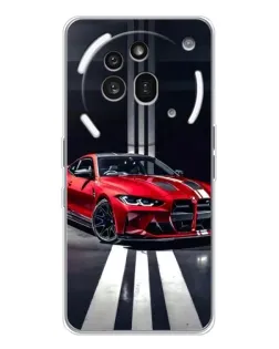 Чехол для Nothing Phone (3a) Pro с картинкой «Красная BMW на дороге»