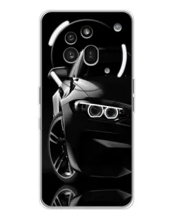Чехол для Nothing Phone (3a) Pro с картинкой «Черная BMW — профиль»