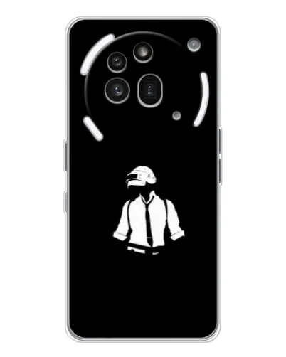 Чехол для Nothing Phone (3a) Pro с картинкой «PUBG — белый шлем»