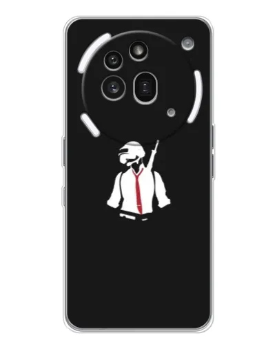 Чехол для Nothing Phone (3a) Pro с картинкой «PUBG — силуэт воина»