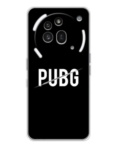 Чехол для Nothing Phone (3a) Pro с картинкой «PUBG — белый логотип»