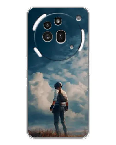 Чехол для Nothing Phone (3a) Pro с картинкой «Герой PUBG на скале»