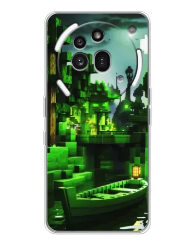 Чехол для Nothing Phone (3a) Pro с картинкой «Minecraft лесной пейзаж» Чехол для Nothing Phone (3a) Pro с картинкой «Minecraft лесной пейзаж»