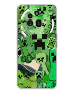 Чехол для Nothing Phone (3a) Pro с картинкой «Криперы Minecraft»