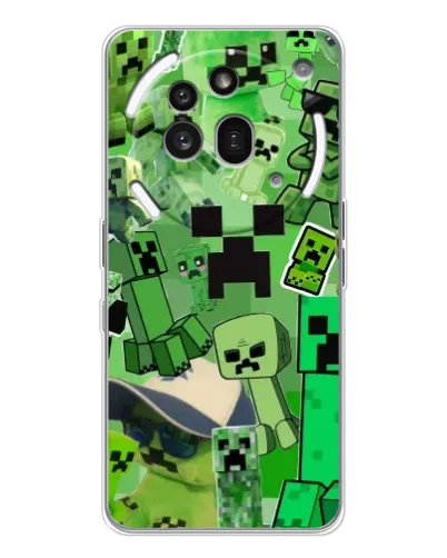 Чехол для Nothing Phone (3a) Pro с картинкой «Криперы Minecraft» Чехол для Nothing Phone (3a) Pro с картинкой «Криперы Minecraft»