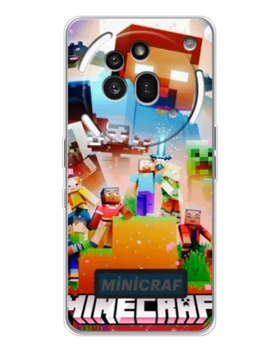 Чехол для Nothing Phone (3a) Pro с картинкой «Minecraft герои игры» Чехол для Nothing Phone (3a) Pro с картинкой «Minecraft герои игры»