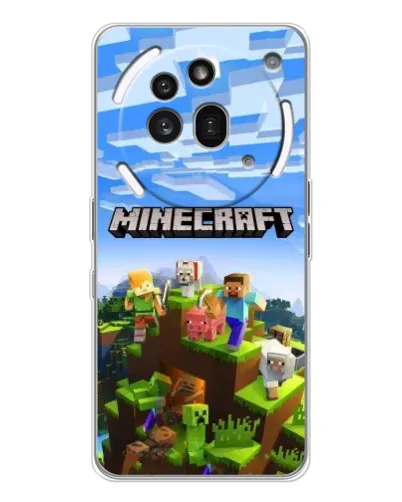 Чехол для Nothing Phone (3a) Pro с картинкой «Minecraft классический мир» Чехол для Nothing Phone (3a) Pro с картинкой «Minecraft классический мир»