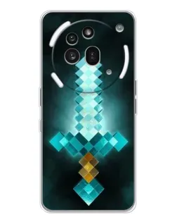 Чехол для Nothing Phone (3a) Pro с картинкой «Алмазный меч неон»