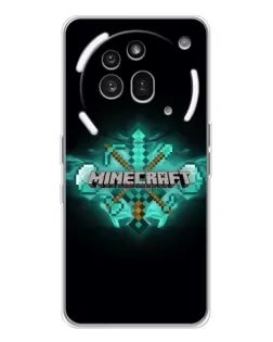 Чехол для Nothing Phone (3a) Pro с картинкой «Minecraft Diamond лого»