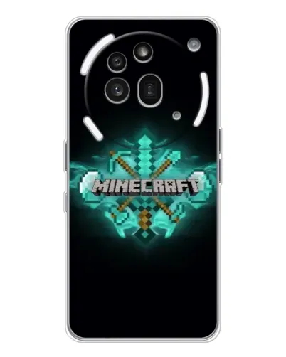 Чехол для Nothing Phone (3a) Pro с картинкой «Minecraft Diamond лого» Чехол для Nothing Phone (3a) Pro с картинкой «Minecraft Diamond лого»
